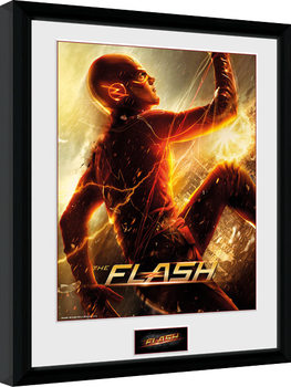 Innrammet plakat The Flash - Run
