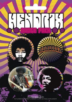 Set insigne JIMI HENDRIX