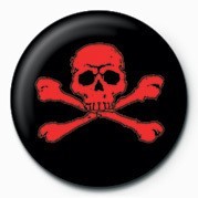 Insignă SKULL & CROSSBONES (RED)