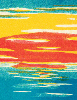 Samolepka Island abstraction