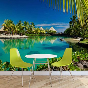 Ταπετσαρία τοιχογραφία  Island Palms Tropical Sea