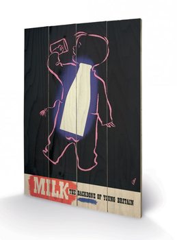 Poster su legno IWM - milk