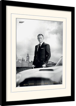 Poster enmarcado James Bond - Bond & DB5 - Skyfall