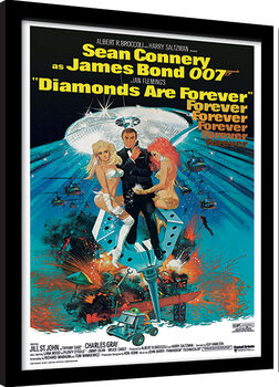 Inramad poster James Bond - Diamonds are Forever 2