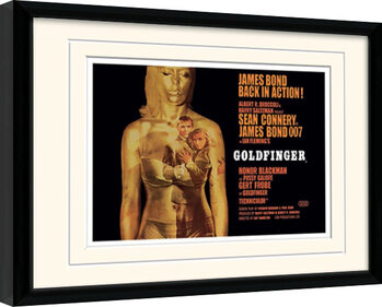 Poster enmarcado James Bond - Goldfinger Projection