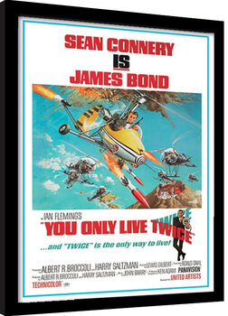 Inramad poster James BOnd - You Only Live Twice