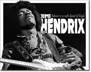 Μεταλλική πινακίδα  Jimi Hendrix - Music High