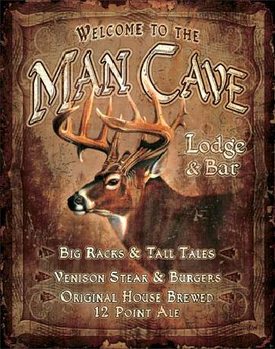 JQ - Man Cave Lodge Metalen Wandplaat