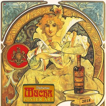 Kalendár 2018 Alphonse Mucha - Poster Art