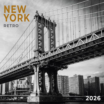 Kalendář 2026 New York Retro