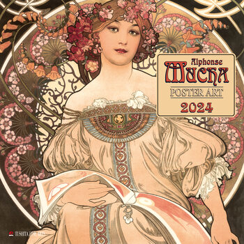 Kalendarz 2024 Alphonse Mucha - Poster Art