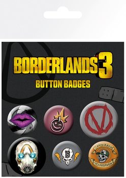 Kitűző készlet Borderlands 3 - Icons
