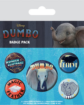 Kitűző készlet Dumbo - The Flying Elephant