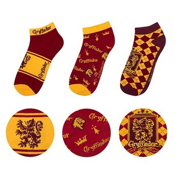 Kotníkové ponožky Harry Potter - Nebelvír