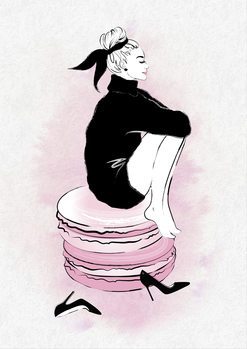 Illustrasjon Macaron Girl