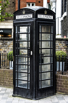 Kunstfotografier Old Black Telephone Booth