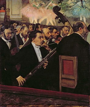 The Opera Orchestra, c.1870 Kunsttrykk