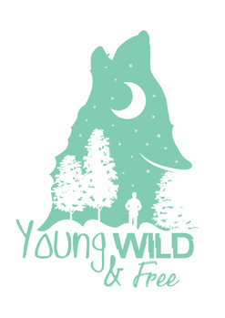 Kunstfotografier Young, Wild & Free - Blue