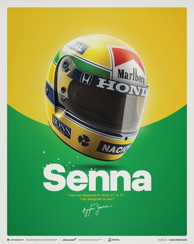 Ayrton Senna - Helmet - San Marino GP - 1988 Kunsttrykk