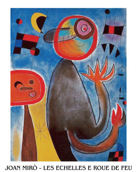 Kunsttrykk Ladders Cross the Blue Sky in a Wheel of Fire