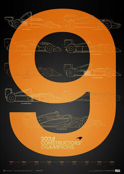 Kunsttrykk McLaren Formula 1 Team - F1® World Constructors' Champions - 2024 - History - Collector's Edition