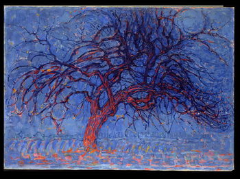 Billede på lærred Avond (Evening): The Red Tree, 1908-10
