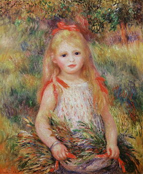 Billede på lærred Little Girl Carrying Flowers, or The Little Gleaner