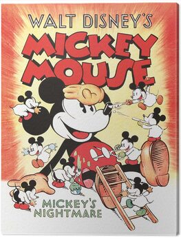 Billede på lærred Mickey Mouse - Mickey‘s Nightmare