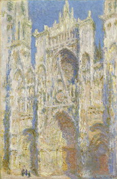 Billede på lærred Rouen Cathedral, West Facade, Sunlight, 1894