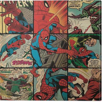 Billede på lærred Spider-Man - Squares