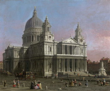 Billede på lærred St. Paul's Cathedral, 1754