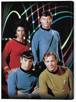Billede på lærred Star Trek - Kirk, Spock, Uhura & Bones