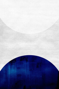 Billede på lærred White & cobalt