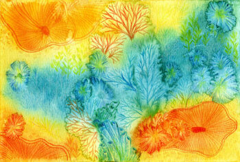 Billede på lærred Abstract watercolor illustration background