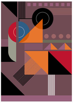 Billede på lærred Bauhaus muted background illustration
