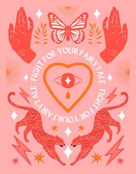 Billede på lærred Boho mystical vector posters with inspirational