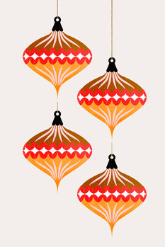 Billede på lærred Christmas Balls (No. 2)