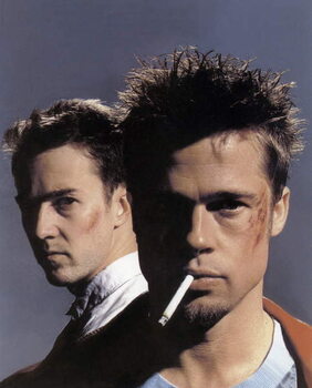 Billede på lærred Edward Norton And Brad Pitt