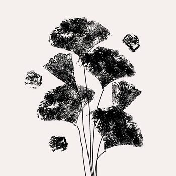 Billede på lærred Ginko Biloba tree vector illustration.
