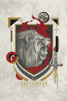 Billede på lærred Harry Potter - Gryffindor Crest