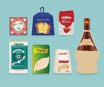 Billede på lærred Italian Deli