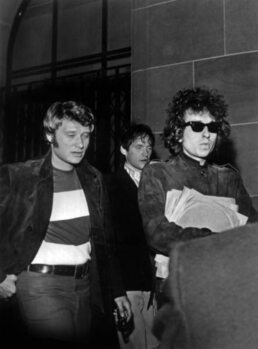 Billede på lærred Johnny Hallyday & Bob Dylan