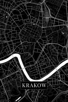 Billede på lærred Krakow black