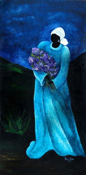 Billede på lærred La Dame en Bleu, 2009