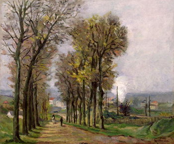 Billede på lærred Landscape in the Ile de France, c.1878