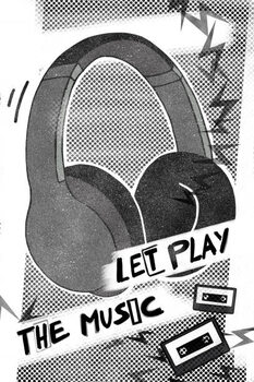 Billede på lærred let play the music