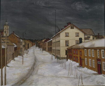 Billede på lærred Mainstreet, Roros, 1904