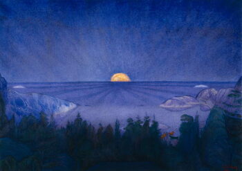 Billede på lærred Moon rise, 1919