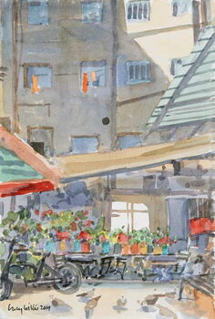 Billede på lærred Orange Dusters Drying, Mahane Yehuda, Jerusalem, 2019