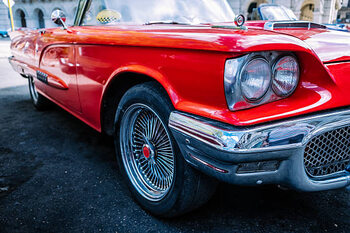 Billede på lærred Parked Classics in Havana